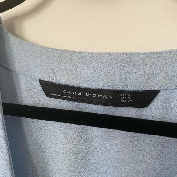 SOLD Zara | Light Blue Blouse - Picture 3 of 5